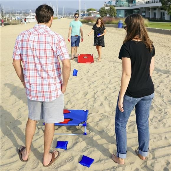 Portable PVC Framed Cornhole Toss Game Set - Picture 3 of 6